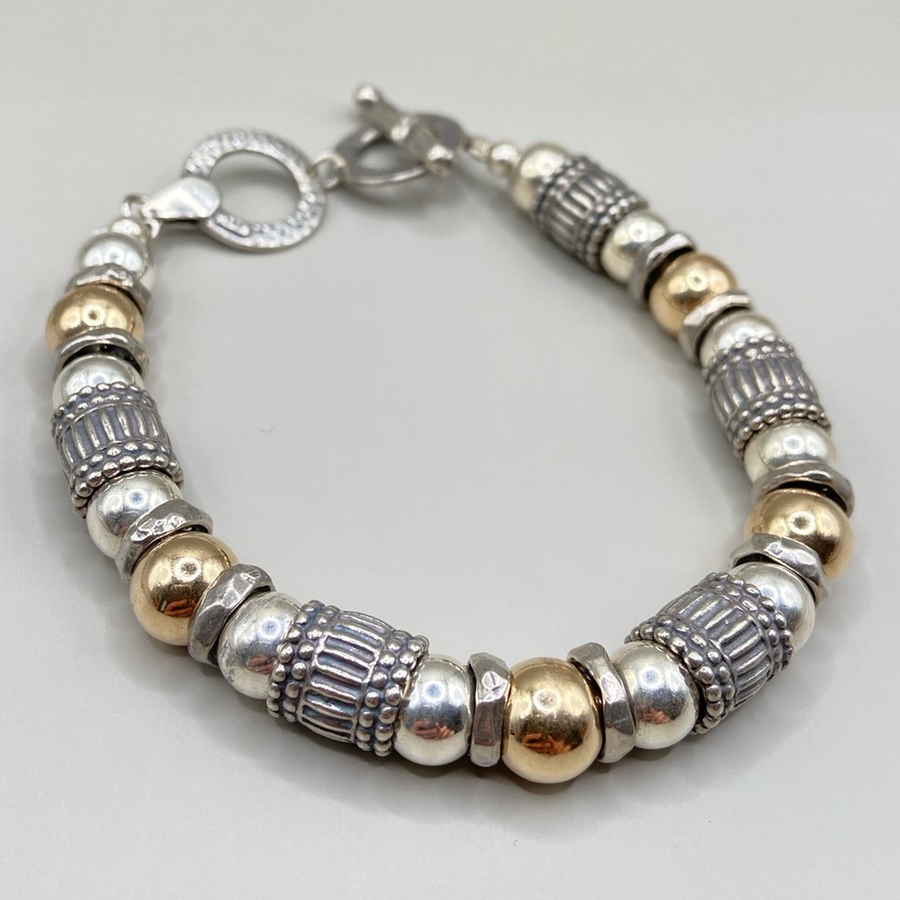 Silpada Silver and Gold Beaded Bracelet